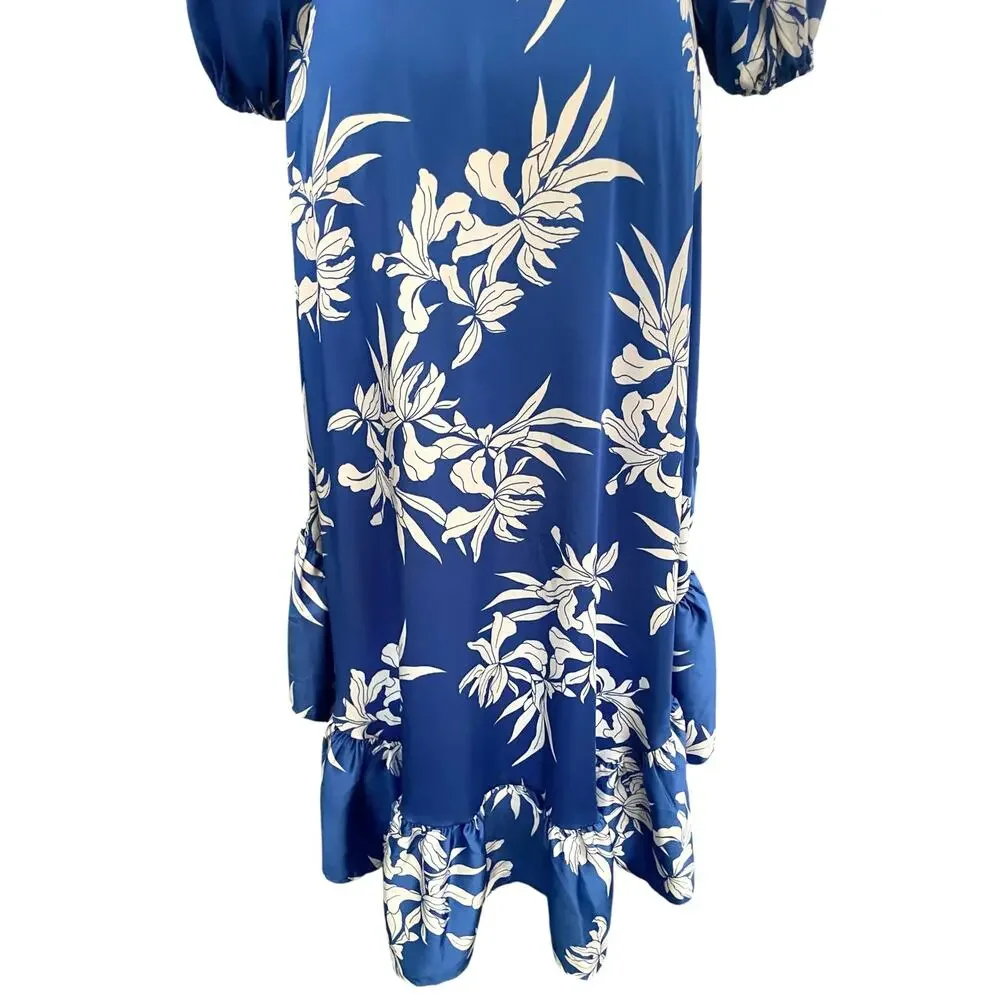 ALEXIS for Target Blue Floral Tie-Front High-Low Dress XS Resort Vacation - Picture 9 of 9